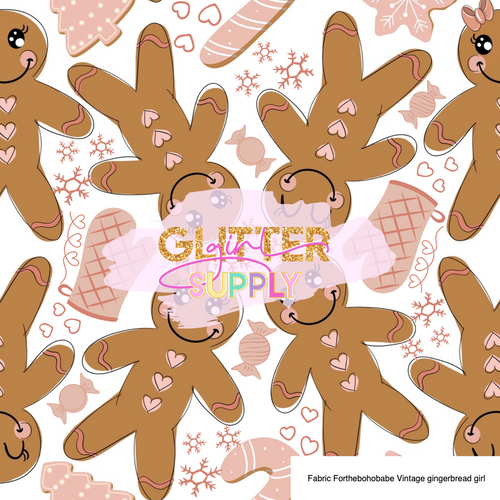 Fabric Forthebohobabe Vintage gingerbread girl