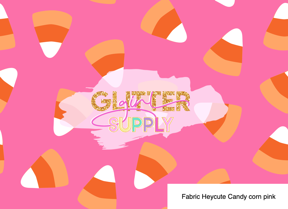 Fabric Heycute Candy corn pink