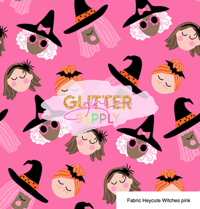 Fabric Heycute Witches pink