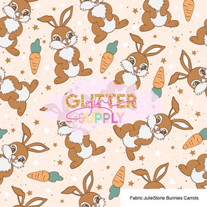 Fabric JulieStorie Bunnies Carrots
