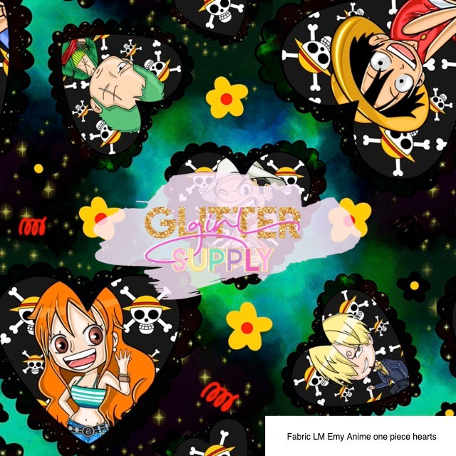 Fabric LM Emy Anime one piece hearts