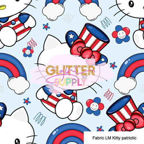Fabric LM Kitty patriotic