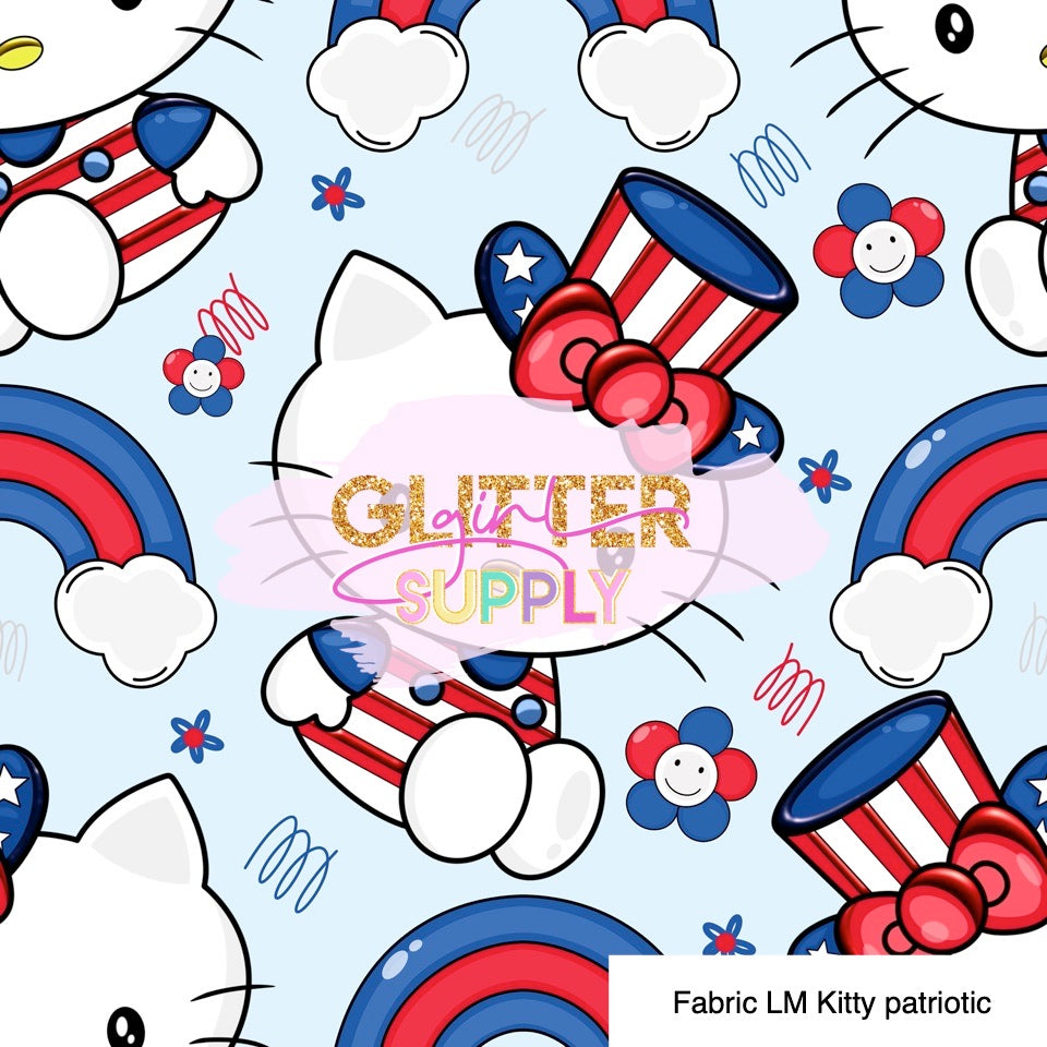 Fabric LM Kitty patriotic