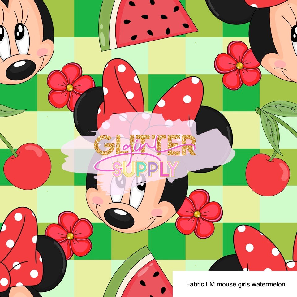 Fabric LM mouse girls watermelon