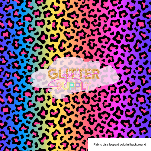 Fabric Lisa leopard colorful background