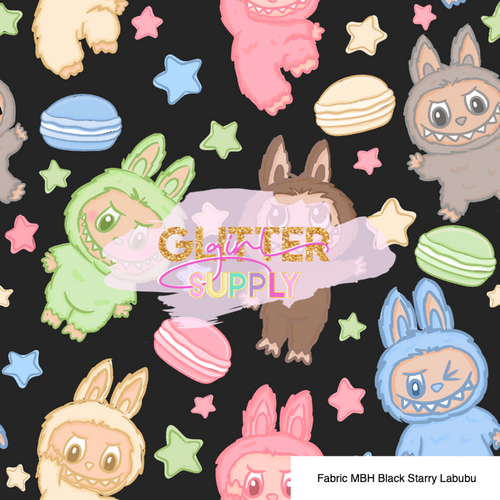 Fabric MBH Black Starry Labubu