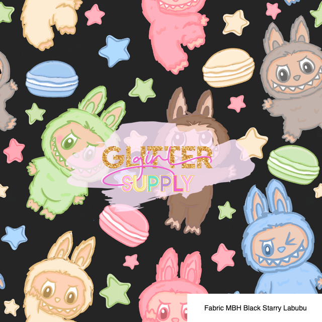 Fabric MBH Black Starry Labubu