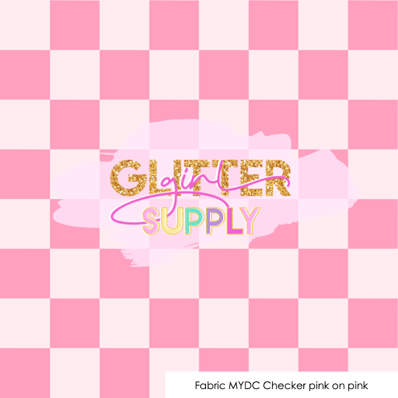 Fabric MYDC Checker pink on pink