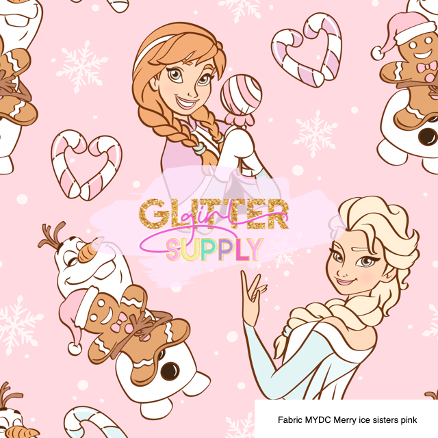 Fabric MYDC Merry ice sisters pink