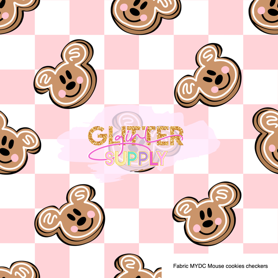 Fabric MYDC Mouse cookies checkers