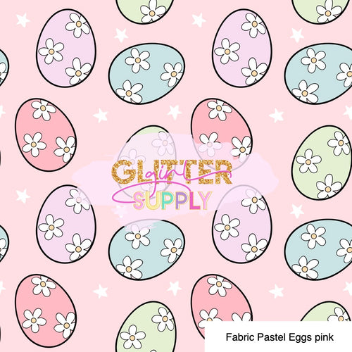 Fabric Pastel Eggs pink