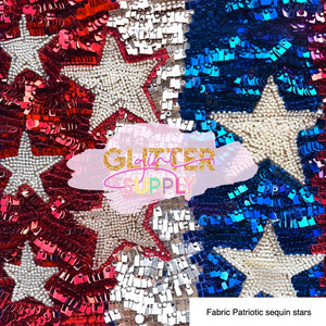 Fabric Patriotic sequin stars