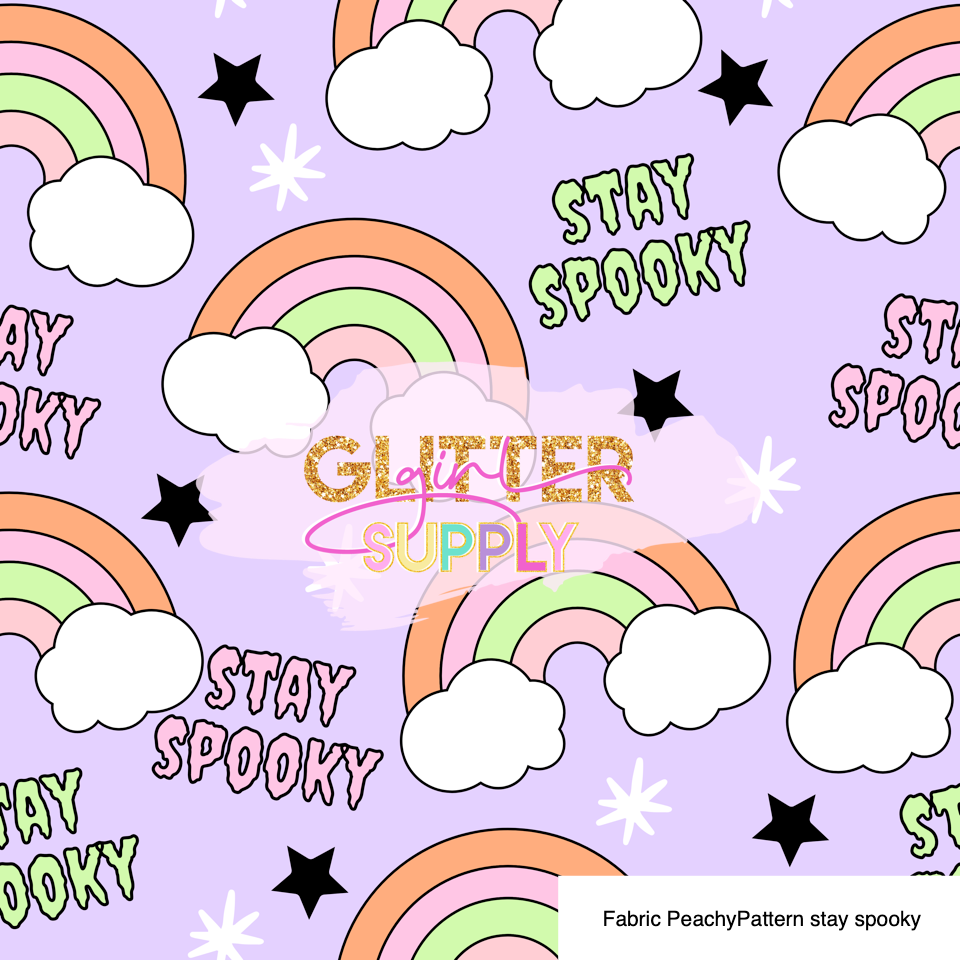 Fabric PeachyPattern stay spooky – Glitter Girl Supply