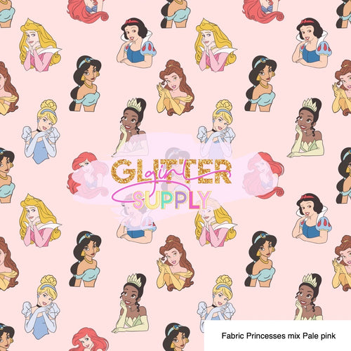 Fabric Princesses mix Pale pink