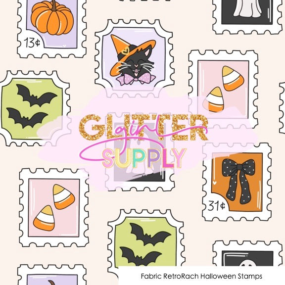 Fabric RetroRach Halloween Stamps