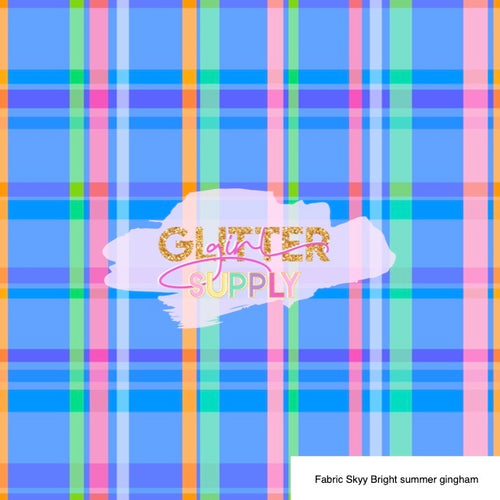Fabric Skyy Bright summer gingham