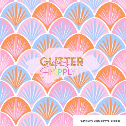 Fabric Skyy Bright summer scallops