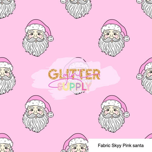 Fabric Skyy Pink santa