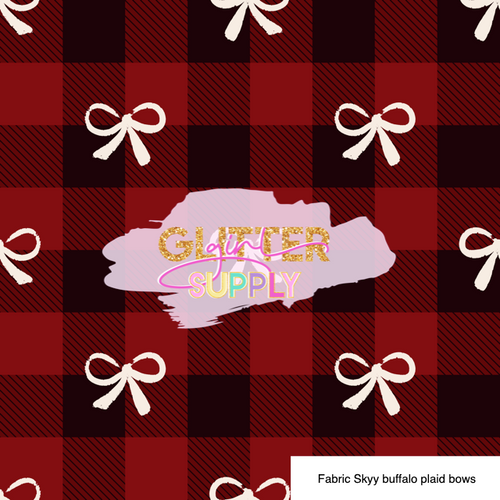 Fabric Skyy buffalo plaid bows