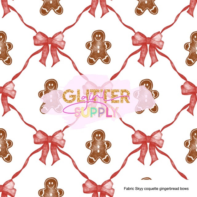 Fabric Skyy coquette gingerbread bows