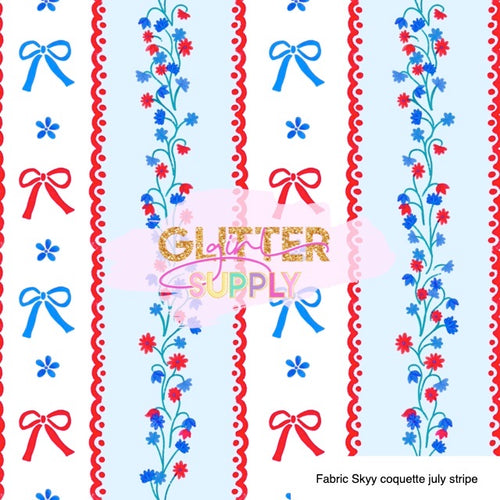 Fabric Skyy coquette july stripe