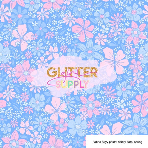 Fabric Skyy pastel dainty floral spring