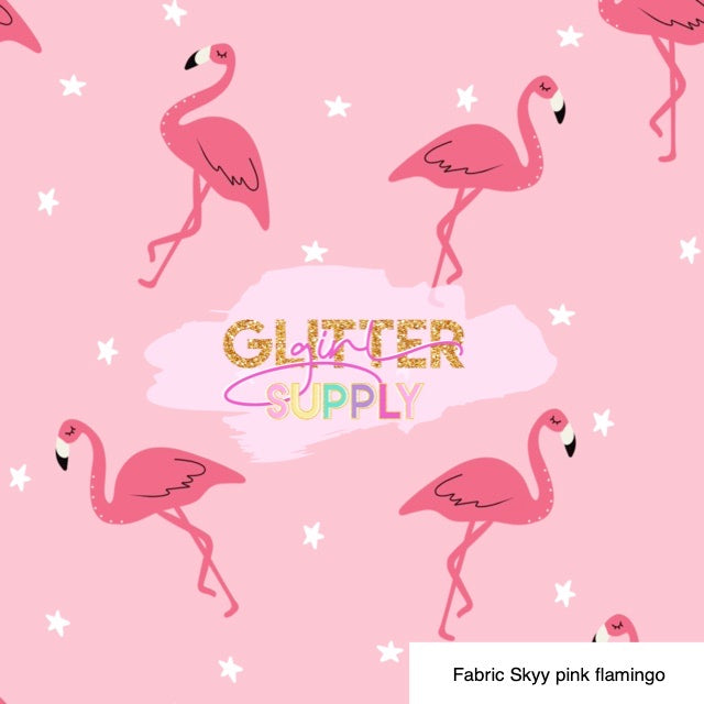 Fabric Skyy pink flamingo