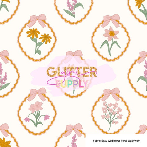 Fabric Skyy wildflower floral patchwork