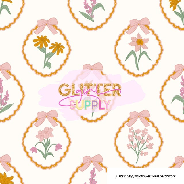 Fabric Skyy wildflower floral patchwork