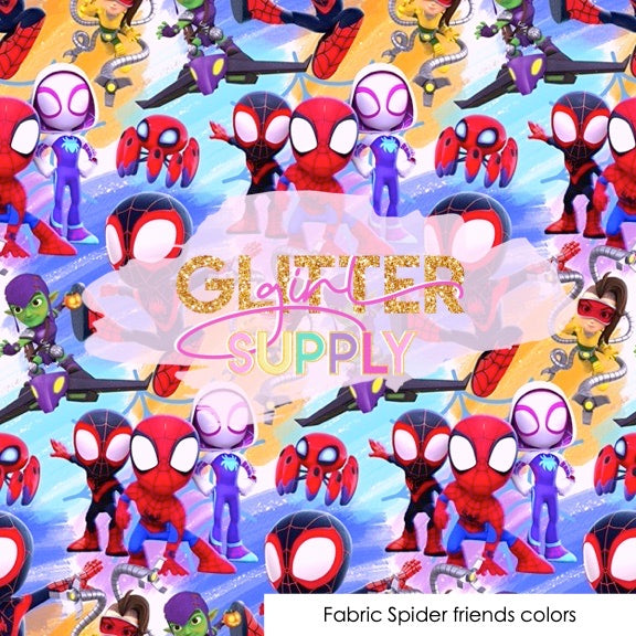 Fabric Spider friends colors