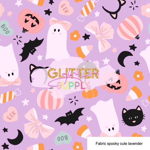 Fabric spooky cute lavender