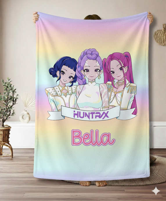 Kpop Hunters blanket Pastel ombre