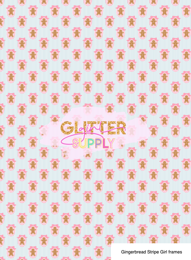 Gingerbread Stripe Girl frames