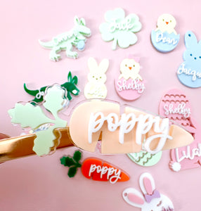 Easter and Spring acrylics hair clips/tags