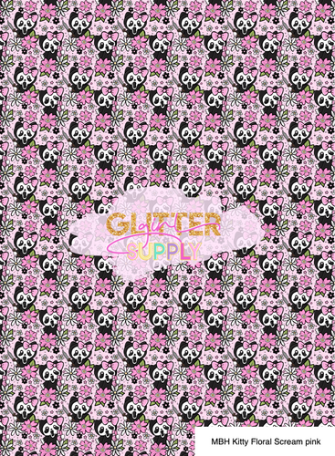 MBH Kitty Floral Scream pink