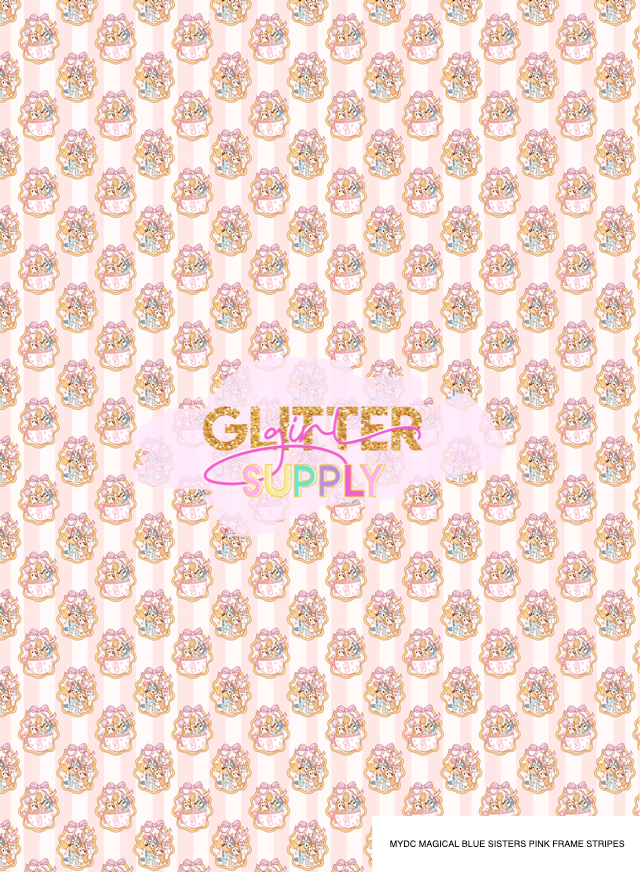 MYDC MAGICAL BLUE SISTERS PINK FRAME STRIPES