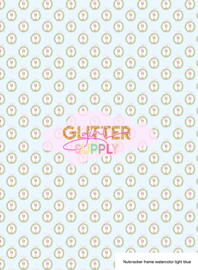 Nutcracker frame watercolor light blue