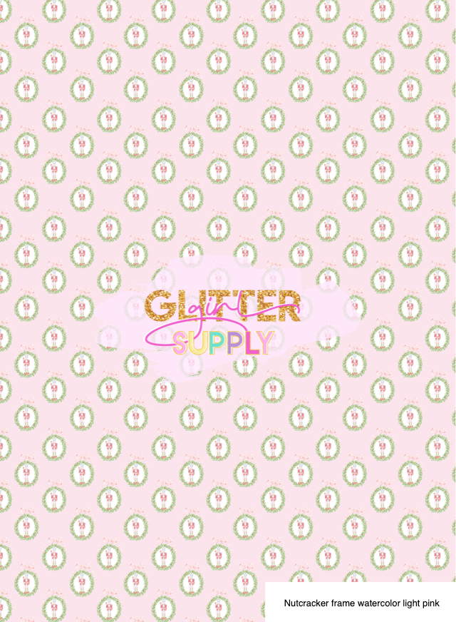 Nutcracker frame watercolor light pink