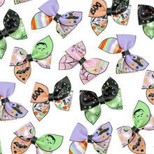 Load image into Gallery viewer, Friends and Frights PINWHEEL Faux Leather DIY Hair Bows - PIPS