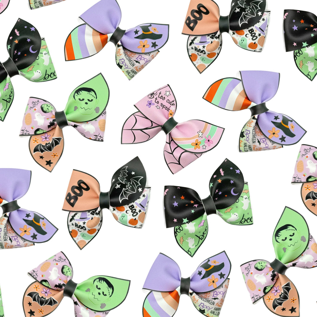 Friends and Frights PINWHEEL Faux Leather DIY Hair Bows - PIPS