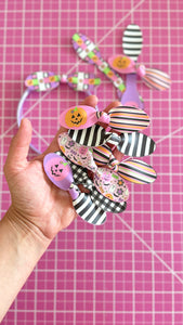 Sweet Halloween Faux Leather DIY Knotted Bows - PIPS