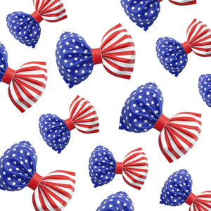 Hand Cut American Flag Bows PIPS (Faux Leather)