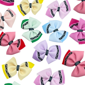 Crayon Pinwheel SCUBA DIY Hair Bows PIPS Yardfile