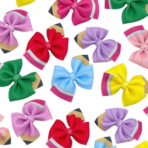 Colored Pencils Pinwheel SCUBA DIY Hair Bows PIPS Yardfile