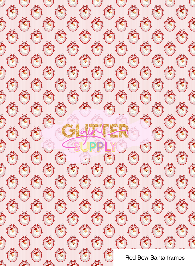 Red Bow Santa frames