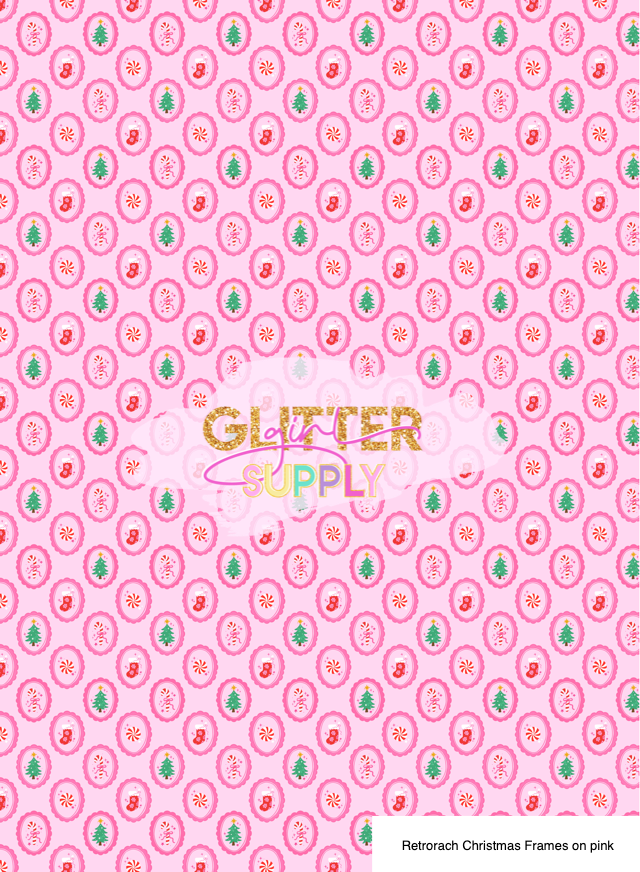 Retrorach Christmas Frames on pink