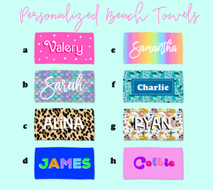 Personalized Beach Towels