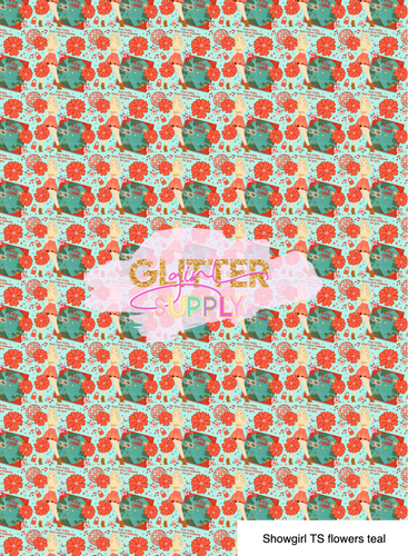 Showgirl TS flowers teal