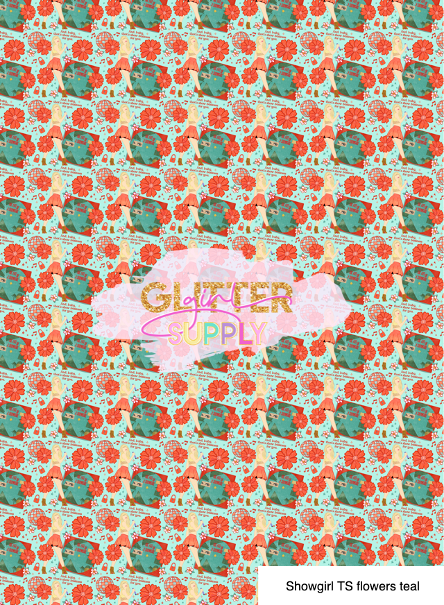 Showgirl TS flowers teal