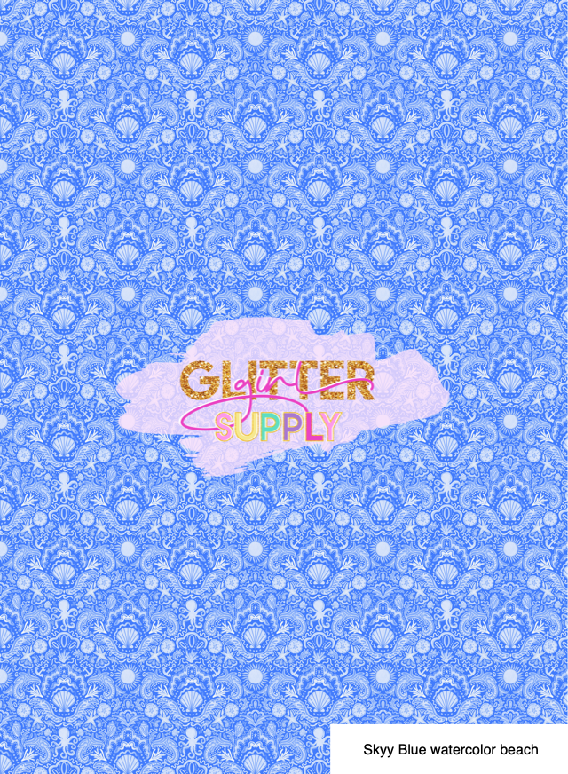 Skyy Blue watercolor beach